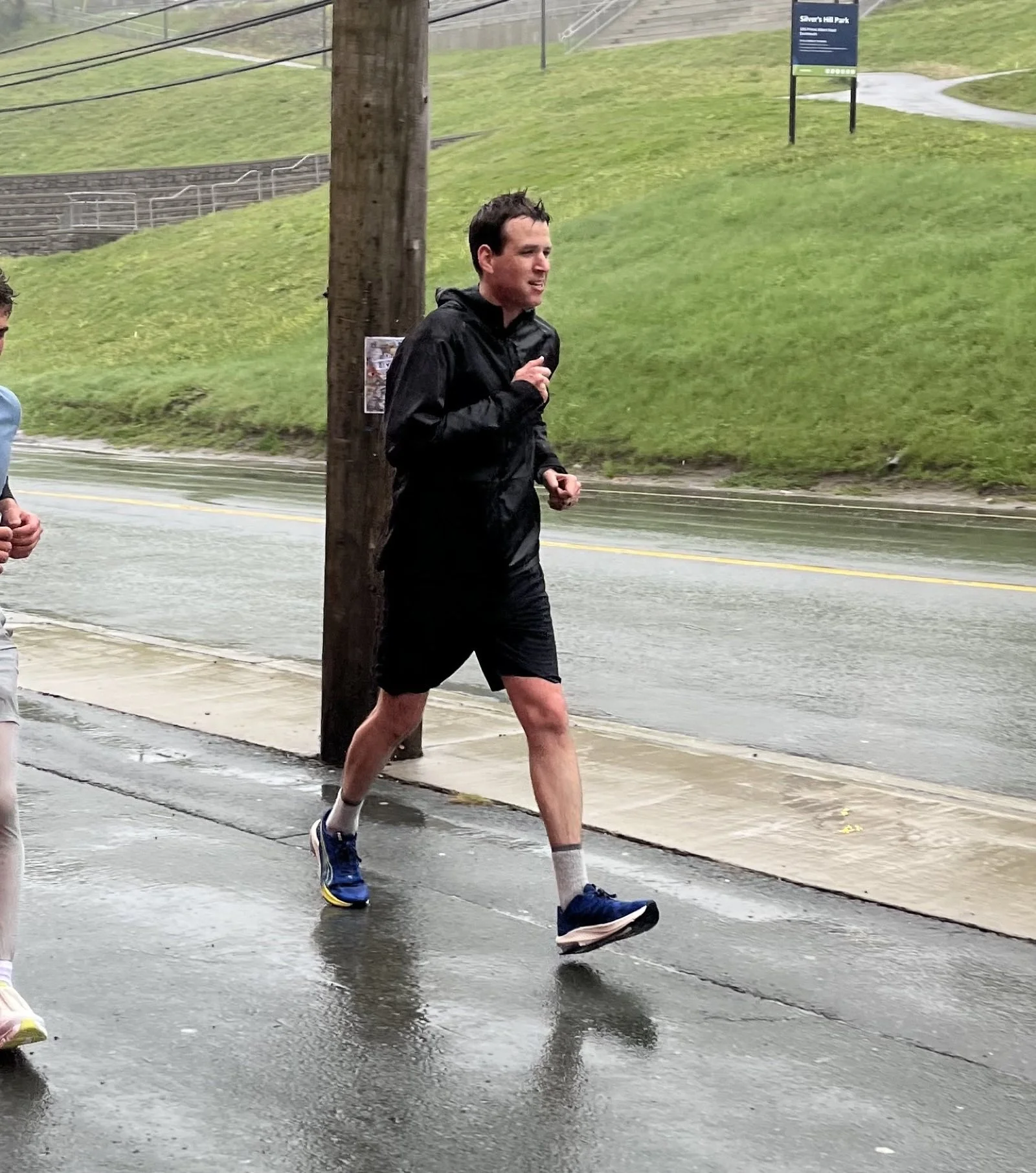 Dr. Colin MacLeod running the Bluenose Marathon in Halifax