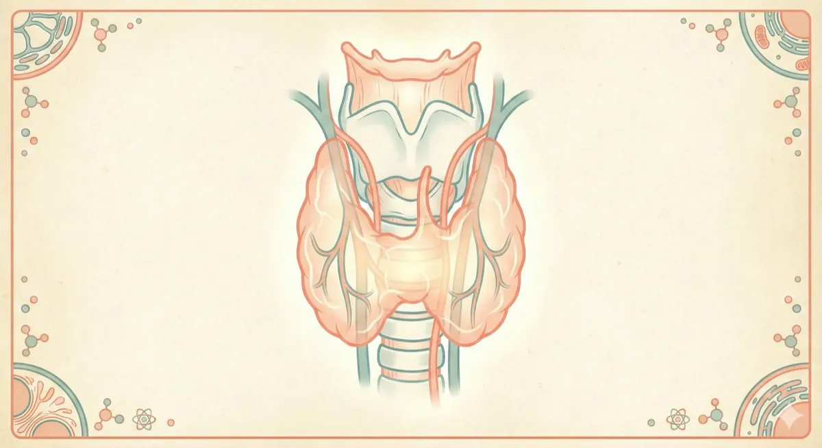Thyroid gland anatomy illustration