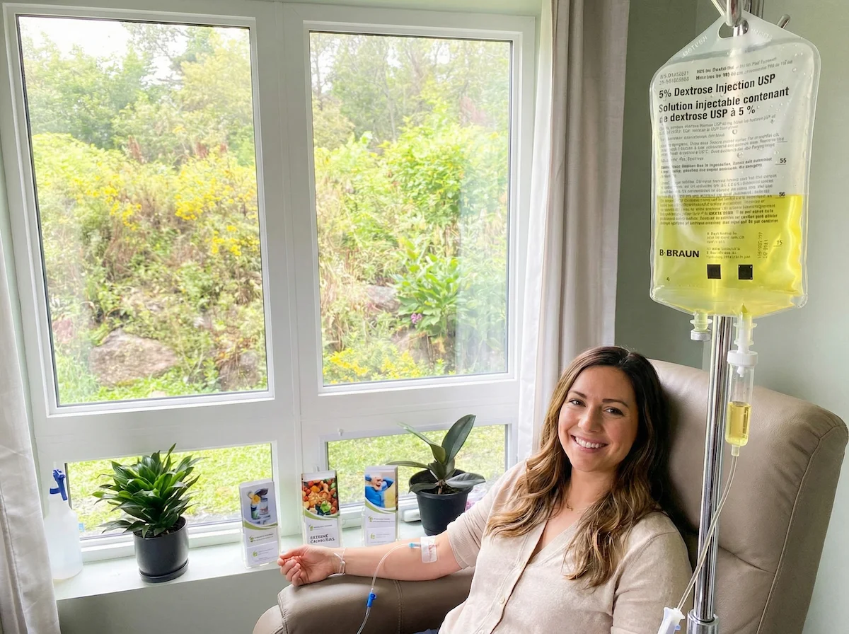 Patient receiving chelation therapy in Halifax