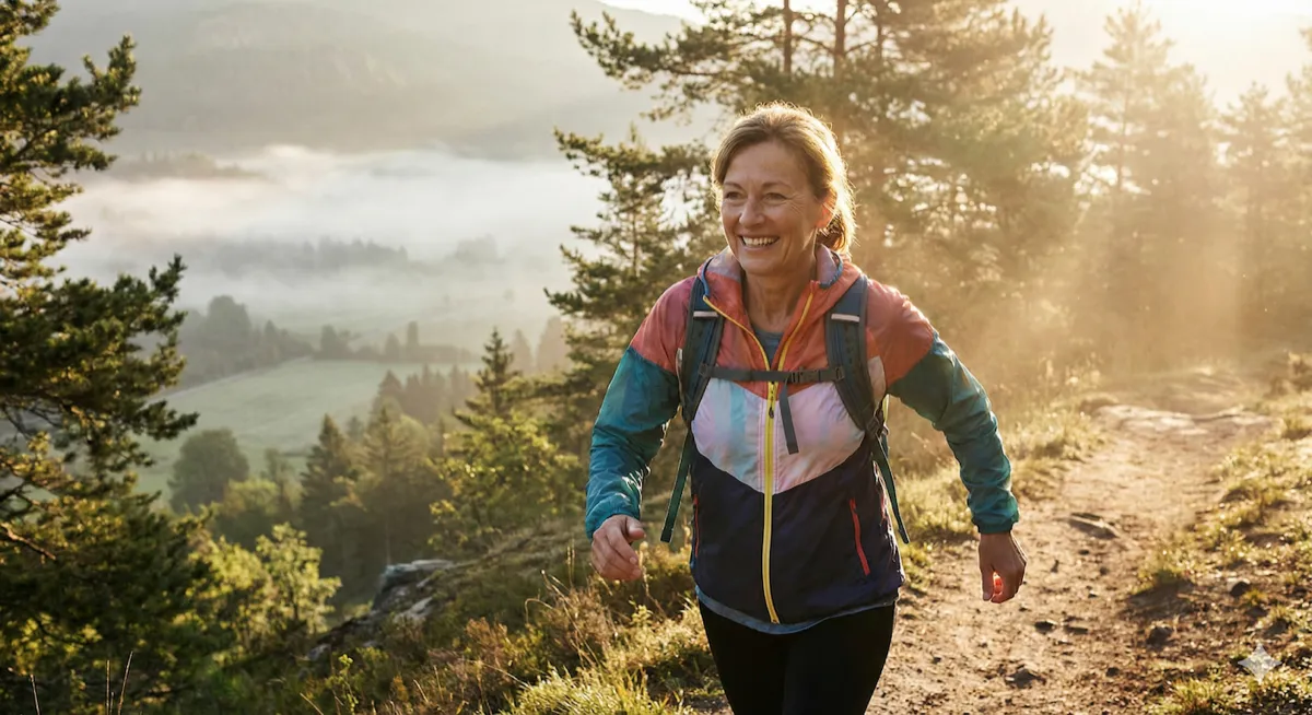 Active woman enjoying outdoor activities with renewed energy from NAD+ therapy