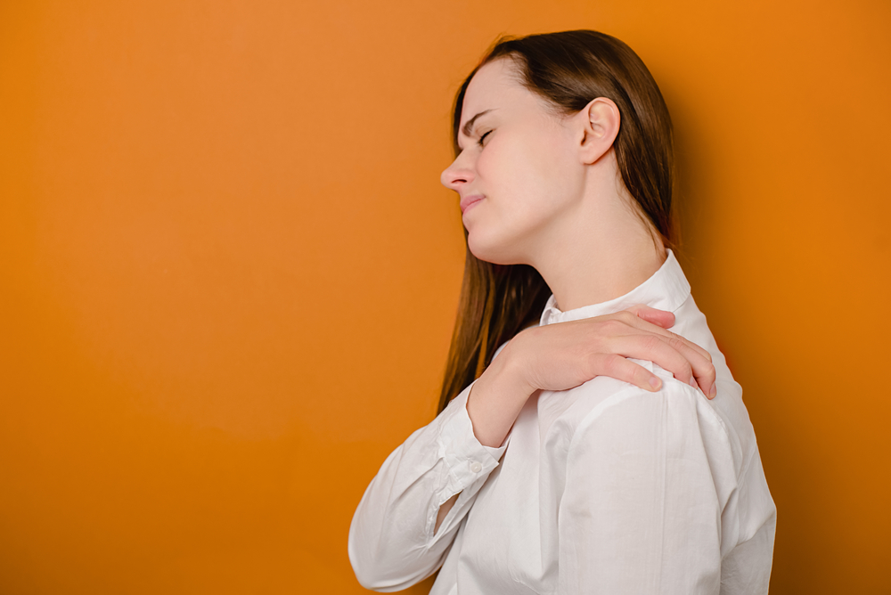 Woman with fibromyalgia pain